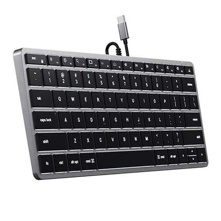 Satechi klávesnica Slim W1 Wired Backlit Keyboard - Space Gray