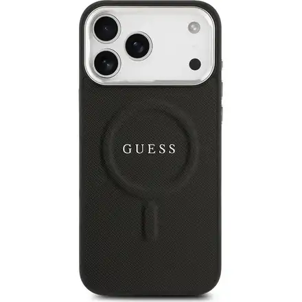 Guess PU Saffiano MagSafe kryt iPhone 17 Pro Max čierny