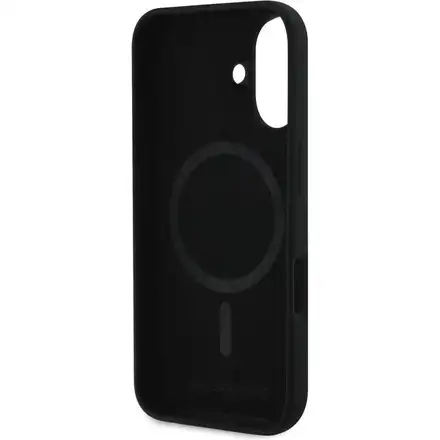 Karl Lagerfeld Liquid Silicone Karl Head MagSafe kryt iPhone 16 čierny