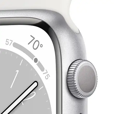 Apple Watch Series 8 GPS 45mm puzdro zo strieborného hliníka *Použitý s DPH - Trieda B*