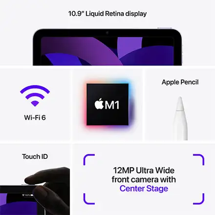 iPad Air 10,9" (2022) Wi-Fi 256 GB modrá *Použitý s DPH - Trieda B*