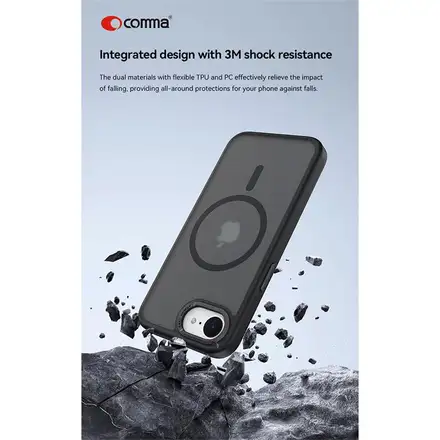 Comma kryt Joy Elegant Magnetic Case pre iPhone 16e/17e - White