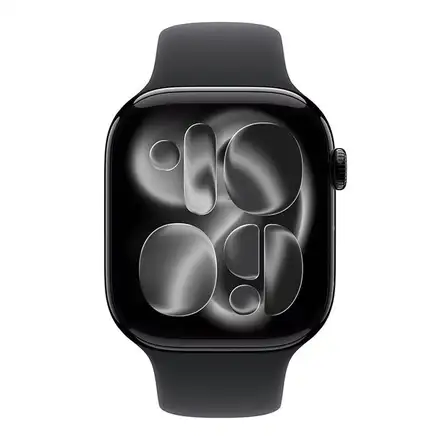 Apple Watch Series 11 GPS 46mm Klavírny čierny hliník s čiernym športovým remienkom - M/L *Vystavený*