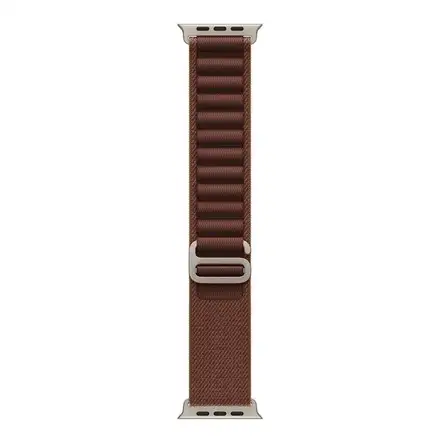 Apple Watch 49mm Burgundy Alpine Loop - Large - Natural Titanium Finish