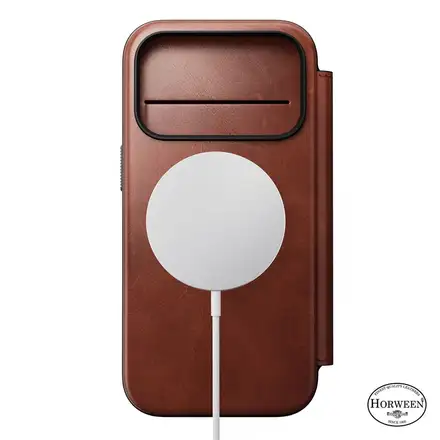 Nomad puzdro Modern Leather Folio Magsafe Horween pre iPhone 17 Pro - Olde Dublin