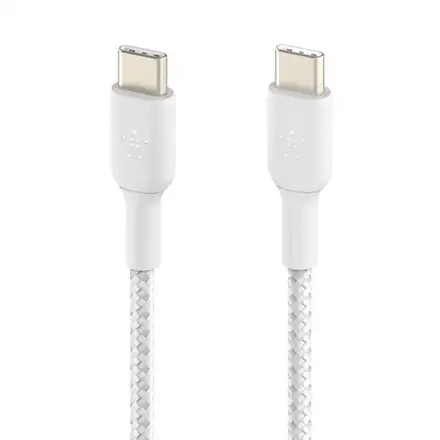 Belkin kábel Boost Charge Braided USB-C to USB-C 2m - White