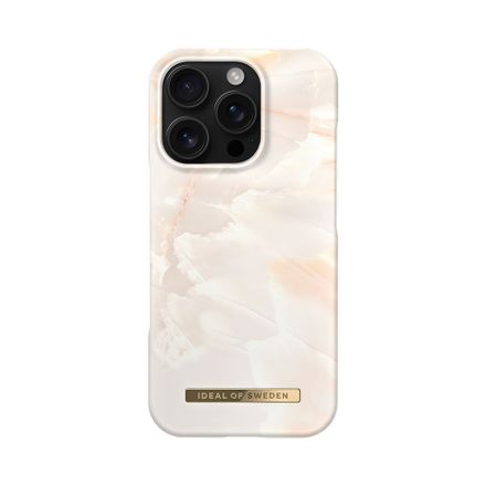 iDeal Fashion Case MagSafe iPhone 16 Pro Rose Pearl Marble