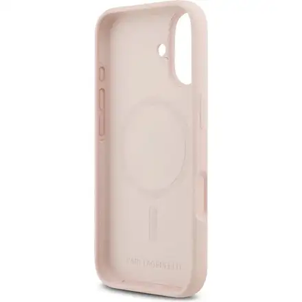 Karl Lagerfeld Liquid Silicone Karl and Choupette MagSafe kryt iPhone 17 ružový