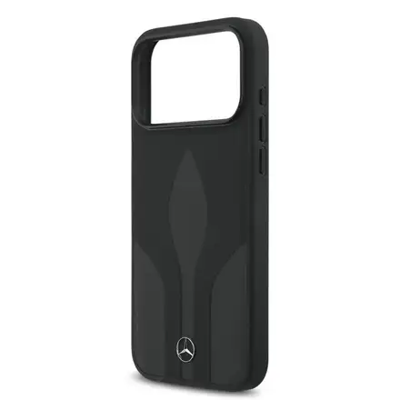 Mercedes Leather The Move MagSafe Zadný Kryt pre iPhone 17 Pro Max čierny