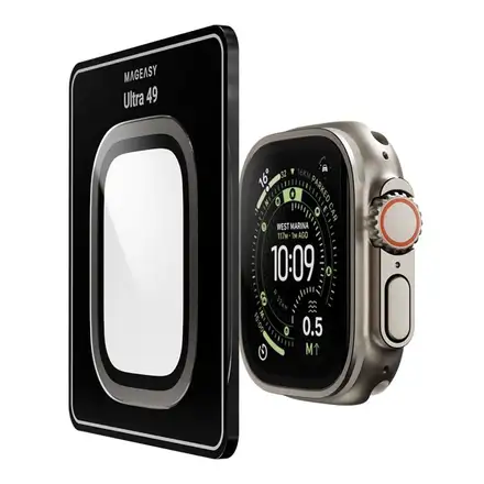SwitchEasy Fortiz Sapphire Antireflective Protector pre Apple Watch Ultra - Natural Titanium