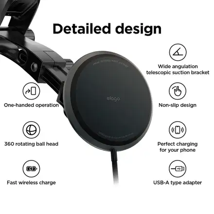Elago MagSafe Phone Car Mount - Black