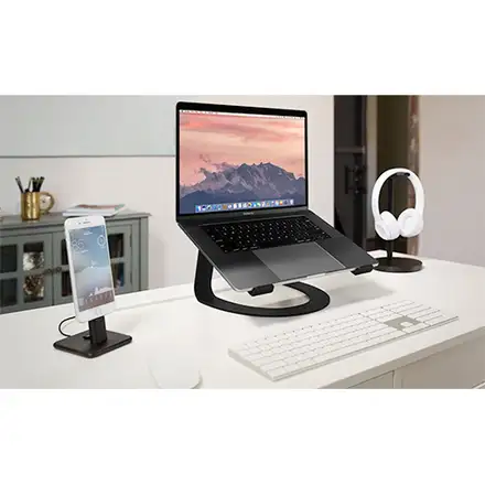 TwelveSouth stojan Curve pre MacBook - Matte Black Aluminium