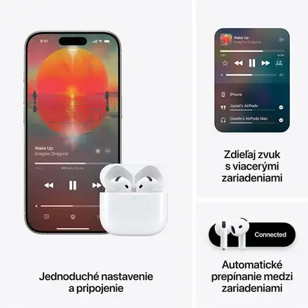 Apple AirPods (4. generácie) s aktívnym potlačením hluku *Renovovaný*