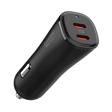 Spigen USB-C Car Charger ArcStation Essential Dual Port 50W - Black