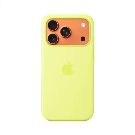 iPhone 17 Pro Silicone Case with MagSafe – Neónová žltá