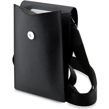 Karl Lagerfeld Saffiano Metal Logo NFT Taška na Telefón čierna