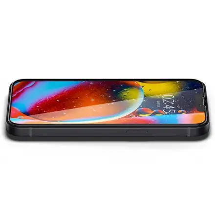 Spigen ochranné sklo GLAS.tR Slim HD pre iPhone 16e/14/13/13 Pro - Black Frame