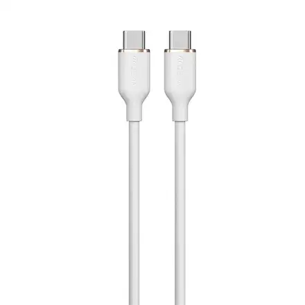 Devia kábel USB-C to USB-C Jelly Series Silicone Cable 1.2m - White