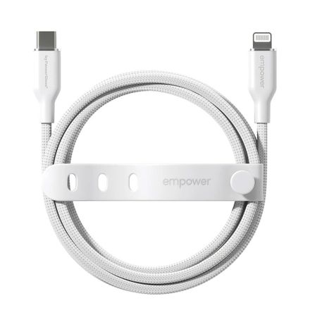 PanzerGlass kábel EMPOWER Racing USB-C/Lightning 1.2m - White