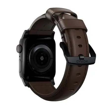 Nomad kožený remienok pre Apple Watch 44-49mm - Traditional Brown/Black Hardware
