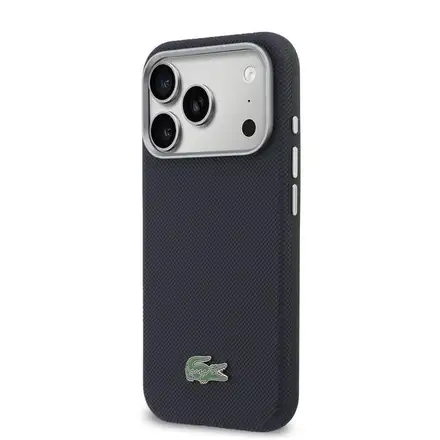 Lacoste PVC Petit Pique Semi Wrap MagSafe pre iPhone 17 Pro Max modrý