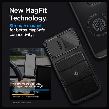 Spigen kryt Optik Armor Magsafe pre iPhone 16 Pro Max - Black
