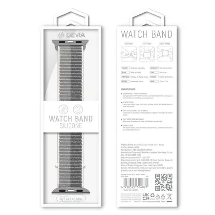 Devia remienok Nylon Braided Two-Tone Loop pre Apple Watch 40/41/42mm - Lilac