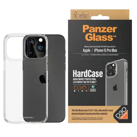 PanzerGlass kryt HardCase D30 pre iPhone 15 Pro Max - Clear