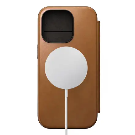 Nomad puzdro Modern Leather Folio Magsafe pre iPhone 16 Pro - English Tan
