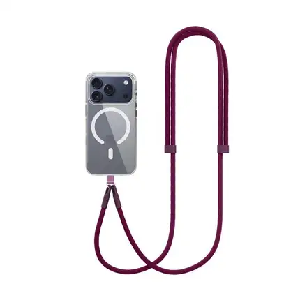 Spello Rope Crossbody Strap - vínová
