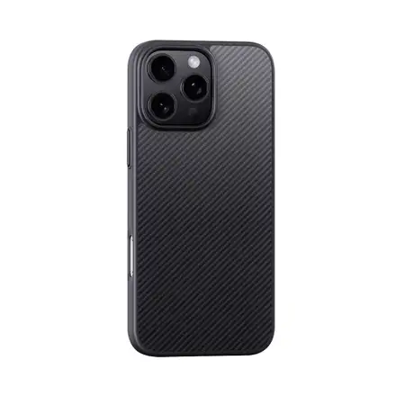Devia kryt Kevlar Ultra-Thin Magnetic Shockproof Case pre iPhone 16 - Black