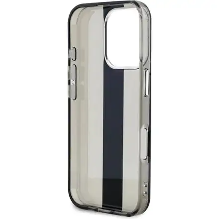 Karl Lagerfeld IML Stripe Logo kryt iPhone 16 Pro Max čierny