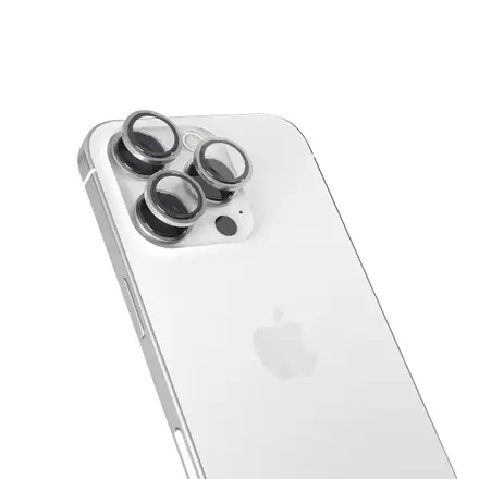 iStores by Epico Aluminium Lens Protector pro Apple iPhone 16 Pro / 16 Pro Max - stříbrná