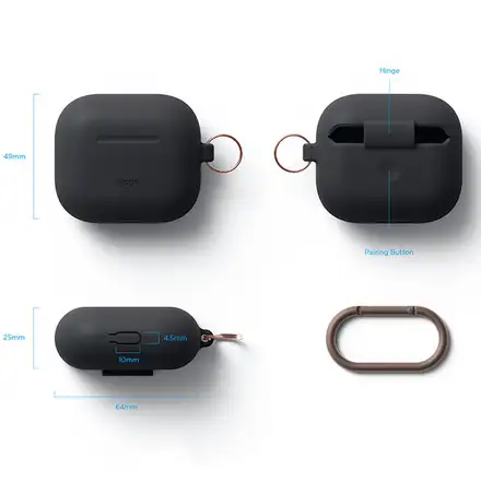 Elago Airpods 3 Silicone Hang Case - Black