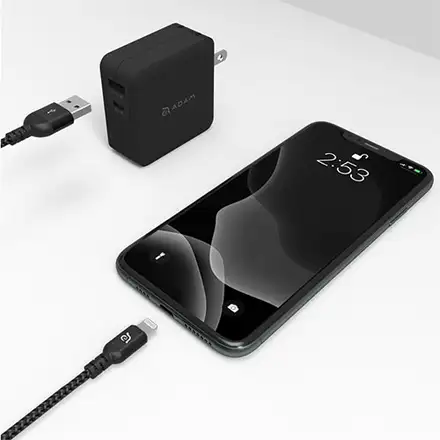 Adam Elements kábel PeAk III 120B Lightning to USB 1,2m - Black