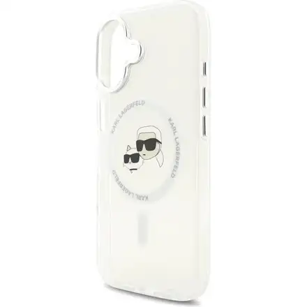 Karl Lagerfeld IML K&CH Heads Metal Frame MagSafe MagSafe kryt iPhone 17 priehľadná
