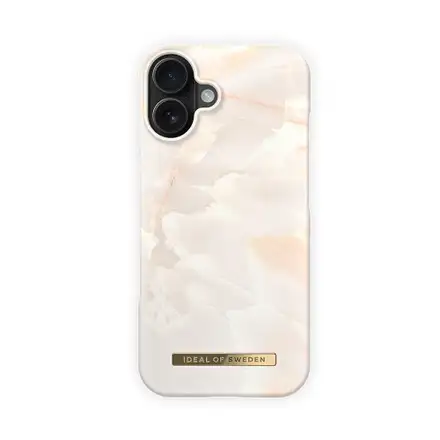 iDeal Fashion Case MagSafe iPhone 16 Rose Pearl Marble