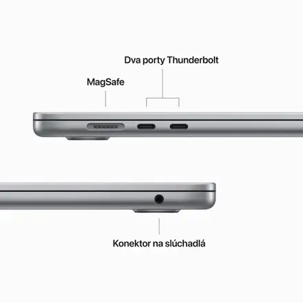 MacBook Air 15" M2 8C CPU 10C GPU 8/256 GB kozmická sivá SK *Trieda A*