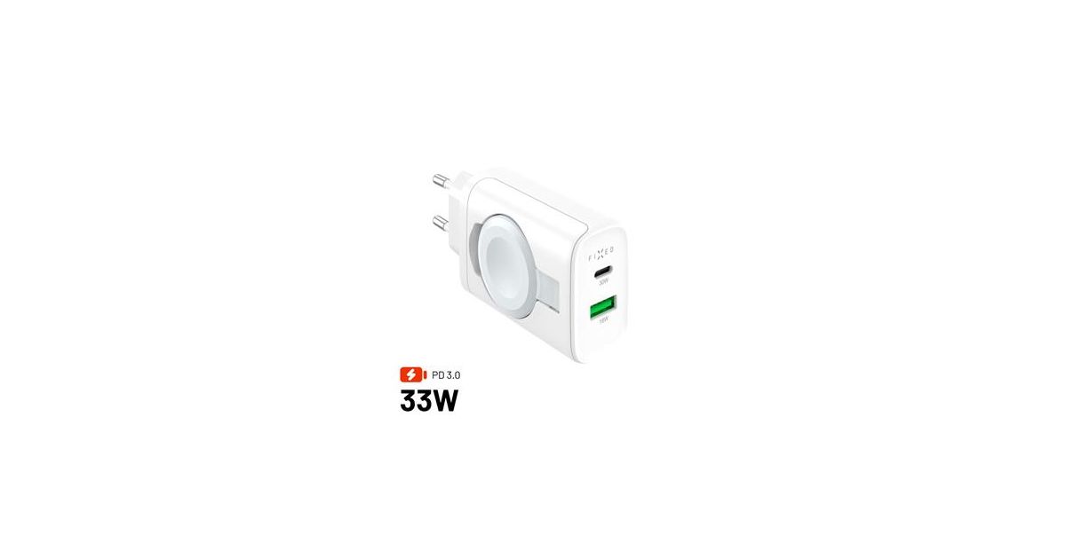 FIXED Power Socket s USB-A a USB-C vstupom a nabijackou pre Apple Watch ...