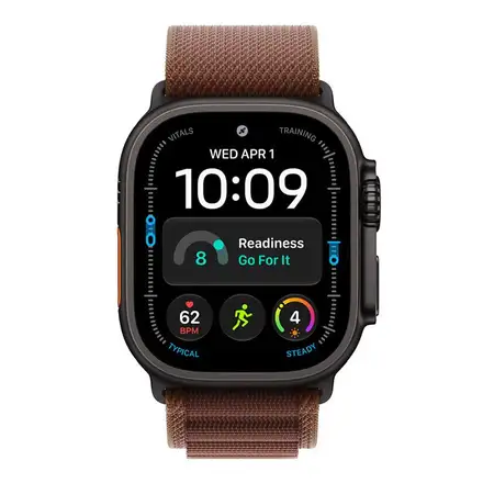 Apple Watch 49mm Burgundy Alpine Loop - Small - Black Titanium Finish
