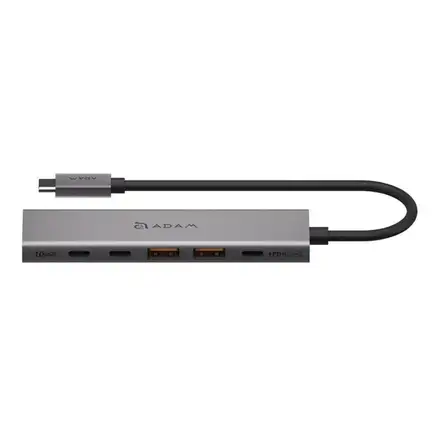 Adam Elements USB-C Hub DE06 6-in-1 - Gray