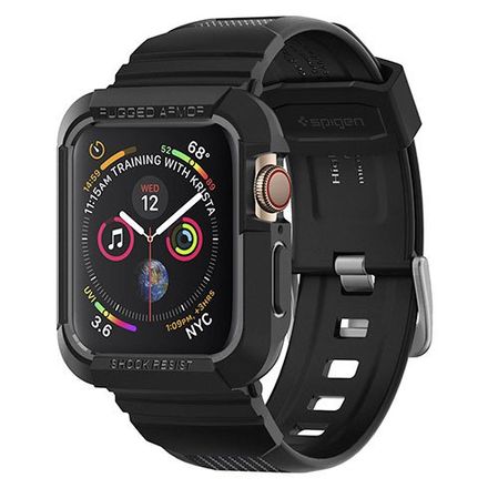 Spigen kryt Rugged Armor Pro pre Apple Watch 4/5/6/7/8/SE 44/45mm - Black