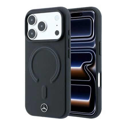 Mercedes PU Leather 3D MagSafe 18 Pro čierny