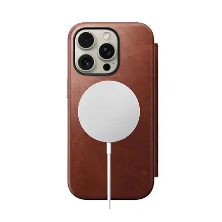 Nomad puzdro Modern Leather Folio Magsafe Horween pre iPhone 16 Pro - Olde Dublin