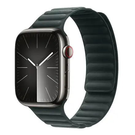 Devia remienok Deluxe Magnetic Fiber Watch Band 44/45/46mm - Dark Green
