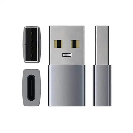 Satechi adaptér USB 3.0 to USB-C - Space Gray Aluminium
