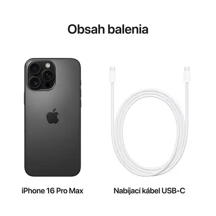 iPhone 16 Pro Max 256 GB čierny titán *Trieda A*