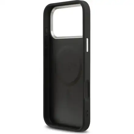 Guess PU Leather Triangle Logo MagSafe kryt iPhone 17 Pro čierny