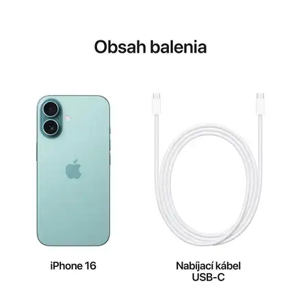 iPhone 16 128 GB modrozelená