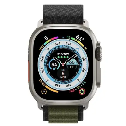 Next One remienok Adventure Loop pre Apple Watch 44/45/49mm - Gray/Green